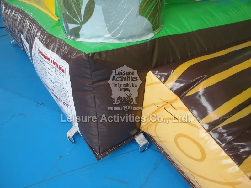 Small Inflatable Multiplay Bouncy Castles Jungle Party With Slide