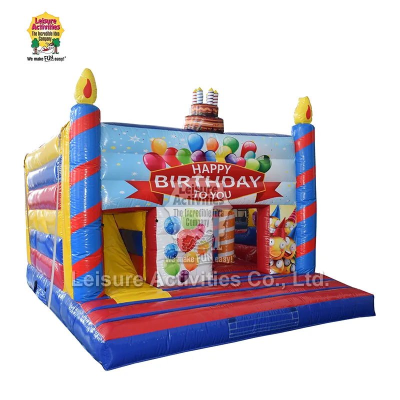Standaard opblaasbare multiplay springkastelen Happy Birthday Standaard opblaasbare multiplay springkastelen Happy Birthday
